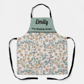 美しいカスタム水彩柄のエプロン エプロン (正面)