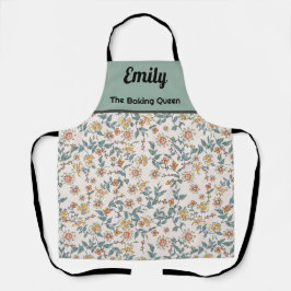 美しいカスタム水彩柄のエプロン エプロン