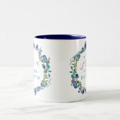 美しいカスタム職業フローラリース ツートーンマグカップ (中央)