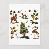 美しいカスレーメインジャコビーン刺繍 ポストカード (正面)