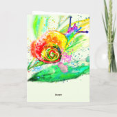 美しいカタツムリ誕生日カード カード (裏面)