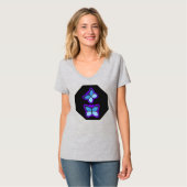 美しいカッコいいカラフル蝶絵文字 Tシャツ (正面フル)