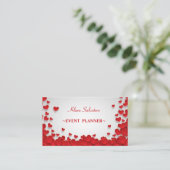 美しいカッコいいトレンディー赤いハート 名刺 (スタンド正面)