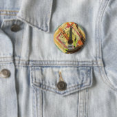 美しいカッコいいヴィンテージギターの音符 缶バッジ (インサイチュ)