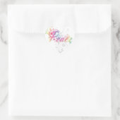 美しいカッコいい平和の言葉のカラフル渦 ハートシール (バッグ)