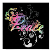 美しいカッコいい平和の言葉のカラフル渦