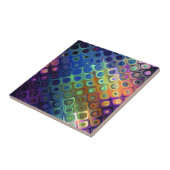 美しいカッコいい抽象芸術正方形の円ガラスの輝き タイル (側面)