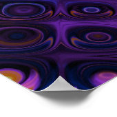 美しいカッコいい抽象芸術正方形の円ガラスの輝き ポスター (角)