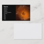 美しいカッコいい火白熱［赤熱］光を放つ色が音楽に影響 名刺 (正面/裏面)