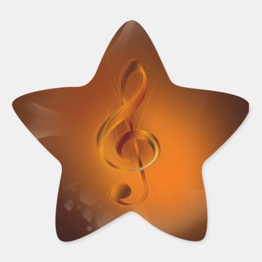 美しいカッコいい火白熱［赤熱］光を放つ色が音楽に影響 星シール (正面)