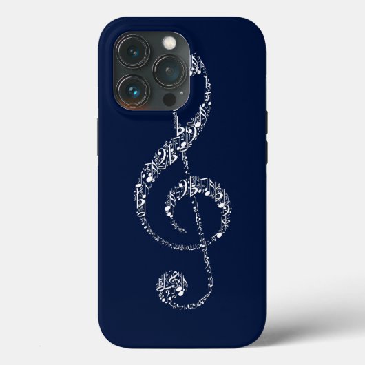 美しいカッコいい白い音符 Case-Mate iPhoneケース (裏面)