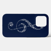 美しいカッコいい白い音符 Case-Mate iPhoneケース (裏面 (横))