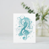 美しいカッコいい（ばちゃばちゃ）跳ねるの渦巻き ポストカード (スタンド正面)