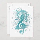 美しいカッコいい（ばちゃばちゃ）跳ねるの渦巻き ポストカード (正面/裏面)
