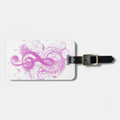 美しいカッコいい（ばちゃばちゃ）跳ねるの渦巻き ラゲッジタグ (正面横)