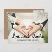 美しいカップルの結婚写真の愛と感謝してい ポストカード (正面/裏面)