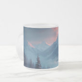 美しいカップ フロストグラスマグカップ (正面左)