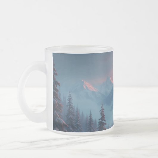 美しいカップ フロストグラスマグカップ (左)