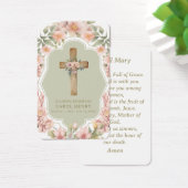 美しいカトリックの記憶の中で雹メアリー祈りの言葉カード (デスク)