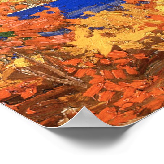 美しいカナダアート秋の紅葉トム・トムソン ポスター (角)