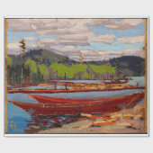 美しいカナディアンレイクシーントムトムソンバトー ラッピングペーパー (フラット)