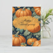 美しいカボチャと感謝祭 案内状 (スタンド正面)