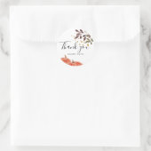 美しいカボチャと枝ありがとう ラウンドシール (バッグ)