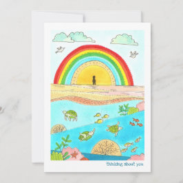 美しいカメの虹のビーチ - あなたのことを想って