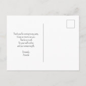 美しいカラスが木の枝に止まって感謝 ポストカード (裏面)