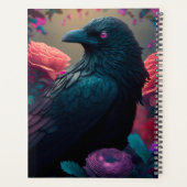 美しいカラスとバラ パーソナライズされた プランナー手帳 (裏面)