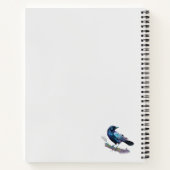 美しいカラスを木の枝に ノートブック (裏面)