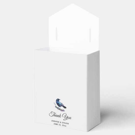 美しいカラスを木の枝に フェイバーボックス (オープン)