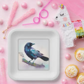 美しいカラスを木の枝に ペーパープレート (パーティー)