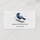 美しいカラスを木の枝に 名刺 (正面)