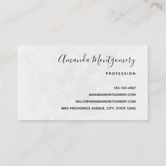 美しいカラスを木の枝に 名刺 (裏面)