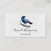 美しいカラスを木の枝に 名刺 (正面)