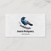 美しいカラスを木の枝に 名刺 (正面)