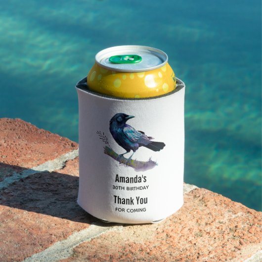 美しいカラスを木の枝に 缶クーラー (インサイチュ プール)