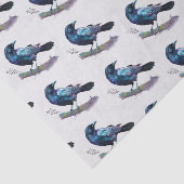 美しいカラスを木の枝に 薄葉紙 (詳細)