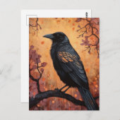 美しいカラス ポストカード (正面/裏面)