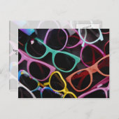 美しいカラフルなサングラス ポストカード (正面/裏面)