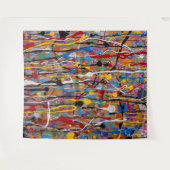 美しいカラフルなスプラッシュパターン タペストリー (正面(横))