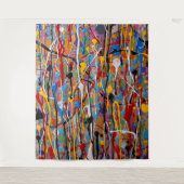 美しいカラフルなスプラッシュパターン タペストリー (正面)