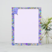 美しいカラフルなフローラル8.5 x 11文房具 (スタンド正面)