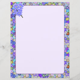 美しいカラフルなフローラル8.5 x 11文房具