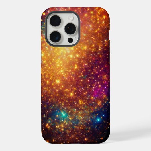 美しいカラフルな光の模様 iPhoneケース (裏面)