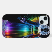 美しいカラフルな天使 iPhoneケース (裏面横)