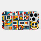 美しいカラフルな幾何学模様 iPhoneケース (裏面横)
