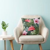 美しいカラフルの熱帯の花と葉 クッション (椅子)