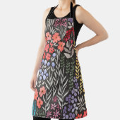 美しいカラフルの花の継ぎ目のない模様 エプロン (インサイチュ)